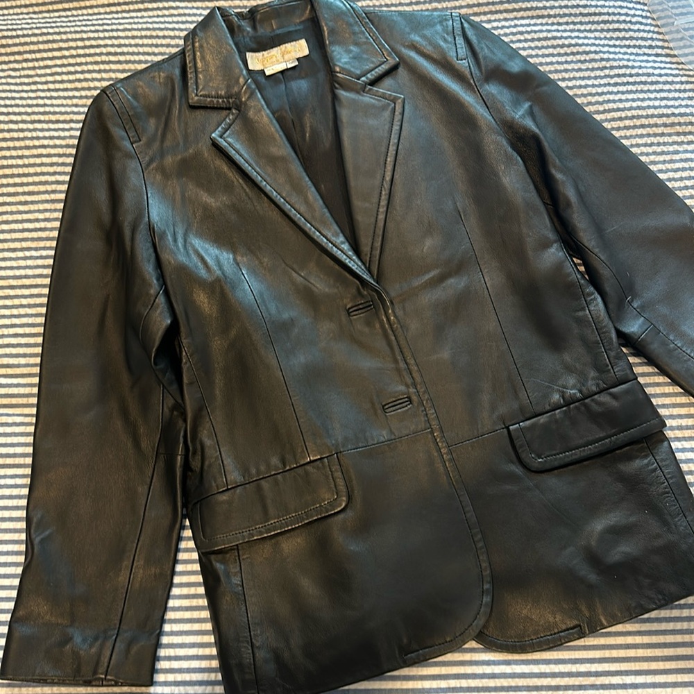 Black Vintage Leather Jacket